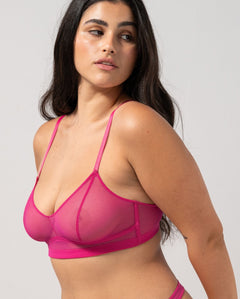 Mesh Balconette Hot Pink