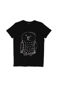 Heren Owl T-shirt zwart