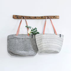 Kiondo Shopper Basket Light Grey Open Weave L