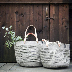 Kiondo Shopper Basket Light Grey Open Weave L