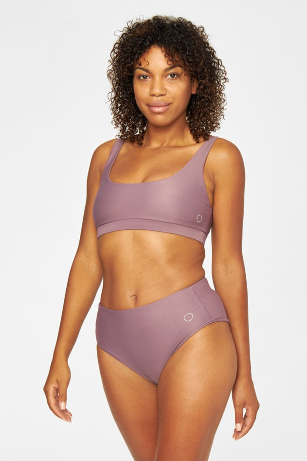 Ubud Bikinibroekje met hoge taille Plum