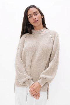 Ottawa Yow High Neck Sweater Sand Marl