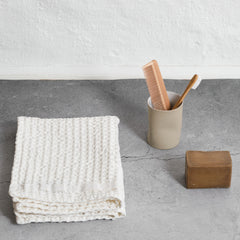 Big Waffle Hand Towel Natural White