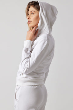 Women's Set With Zippered Hoodie and Joggers White