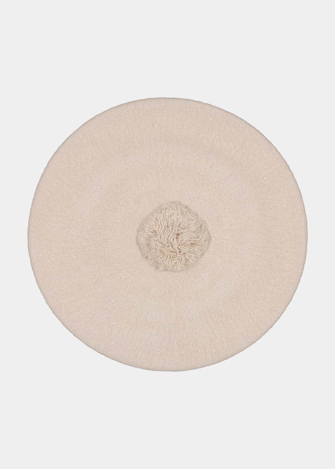 Pom Pom muts beige