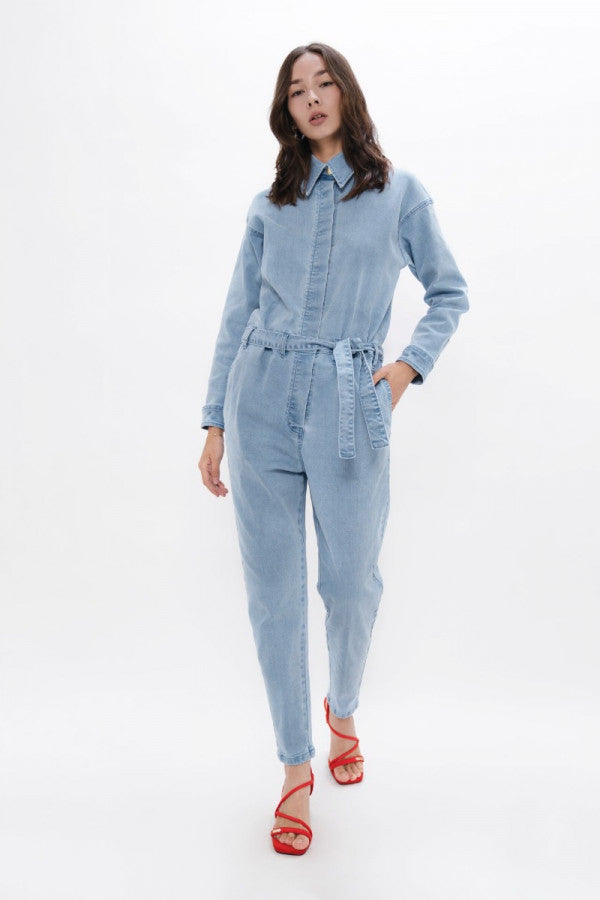 San Francisco SFO Denim Boilersuit Sky