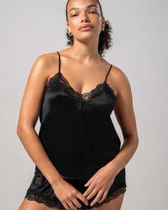 Silk Lace Camisole Black