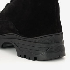 Ola Suede Hiking Boot Black Merino