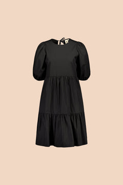 Gespreide Mini Dress Zwart