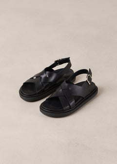 Trunca Leather Sandals Black