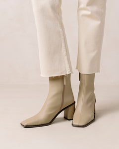 West Cactus Vegan Leather Boots Sand Beige