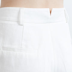Swipe Pleated Linen Mix Shorts