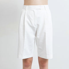 Swipe Pleated Linen Mix Shorts