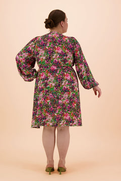 Wrap Dress Blooming Forest Bright